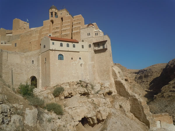 Uno scorcio del monastero ortodosso di Mar Saba.