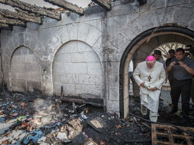 I vescovi cattolici di Terra Santa sul rogo al santuario di Tabgha